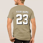 Aangepaste naam en nummer Jersey Sports Tri-Blend Shirt (Achterkant)