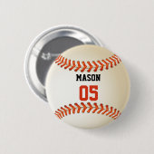 Aangepaste naam en nummer Sjabloon Baseball Sports Ronde Button 5,7 Cm (Voorkant /achterkant)