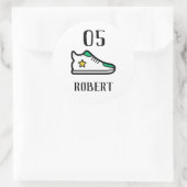 Aangepaste naam en nummer sjabloon sticker (Tas)