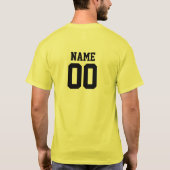 Aangepaste naam en nummer teamveldsleutel t-shirt (Achterkant)