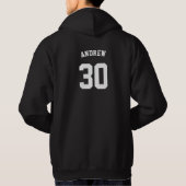 Aangepaste naam en nummer van het Football Voetbal Hoodie (Achterkant)