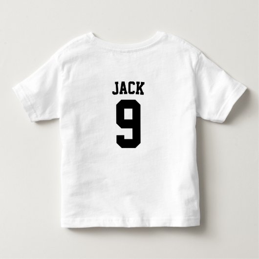 Aangepaste naam en nummer van het Football Voetbal Kinder Shirts (Achterkant)
