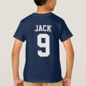 Aangepaste naam en nummer van het Football Voetbal T-shirt (Achterkant)
