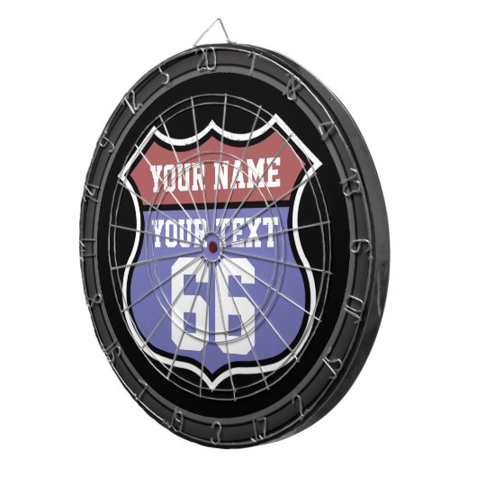 Aangepaste naam en nummer van het wegteken dartbord (Voorkant Rechts)