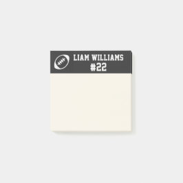 Aangepaste naam en nummer van voetballer Zwart tre Post-it® Notes