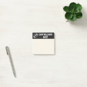 Aangepaste naam en nummer van voetballer Zwart tre Post-it® Notes (Kantoor)