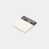 Aangepaste naam en nummer van voetballer Zwart tre Post-it® Notes (Schuin)