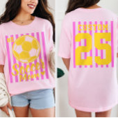 Aangepaste naam en nummer van voetbalmoeder  t-shirt