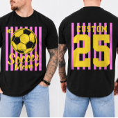 Aangepaste naam en nummer van voetbalmoeder  t-shirt