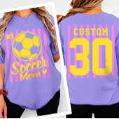 Aangepaste naam en nummer van voetbalmoeder  t-shirt