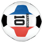 Aangepaste naam en nummer vlag van Frankrijk Voetbal (Gedraaid)