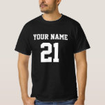 Aangepaste naam en nummer Voetbal Football Sport T-shirt<br><div class="desc">Aangepaste naam en nummer Voetbal Football Sport T-shirt</div>
