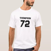 Aangepaste naam- en nummerontwerp – gepersonalisee t-shirt (Voorkant)