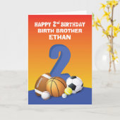 Aangepaste naam en relatiekeuter 2e verjaardag Spo Kaart (Gele Bloem)