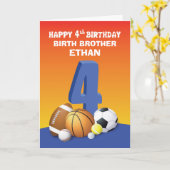 Aangepaste naam en relatievraagjongen 4e geboorted kaart (Gele Bloem)