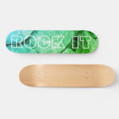 Aangepaste naam en rockfotoskateboarddek persoonlijk skateboard (Horizontaal)