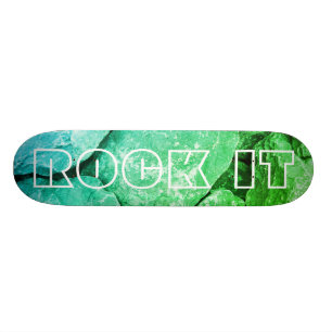 Aangepaste naam en rockfotoskateboarddek persoonlijk skateboard