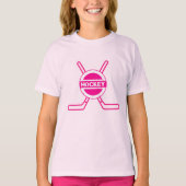 Aangepaste naam en roze nummer t-shirt (Voorkant)