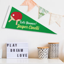 Aangepaste naam en slogan tabeltennis