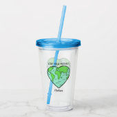 Aangepaste naam en tekst Aarde-liefdestumoren Acryl Drinkbeker (Achterkant)