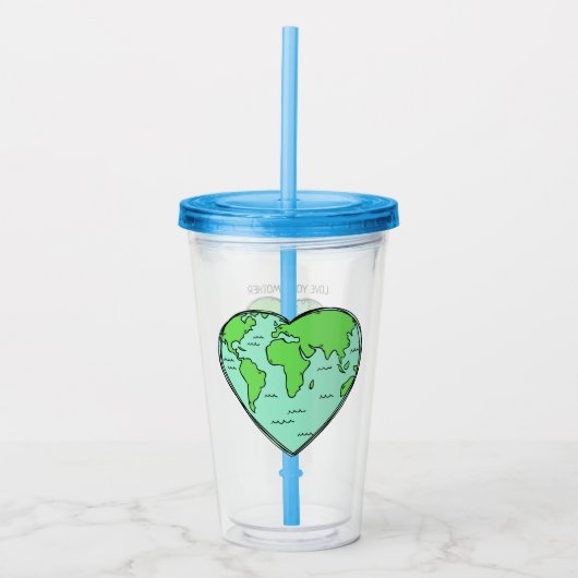 Aangepaste naam en tekst Aarde-liefdestumoren Acryl Drinkbeker (Voorkant)