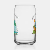Aangepaste naam en tekst aarde met dieren blikvorm glas (Rechts)
