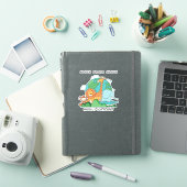 Aangepaste naam en tekst aarde met dieren sticker (iPad Cover)