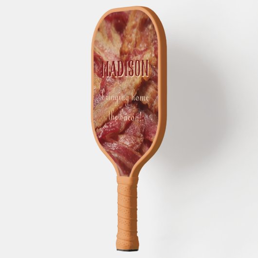 Aangepaste naam en tekst BACON Pickleball Paddle (Links)