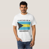 Aangepaste naam en tekst Bahamas Markering T-shirt (Voorkant volledig)