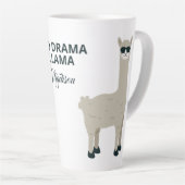 Aangepaste naam en tekst Cool Llama Latte mok (Rechterhoek)