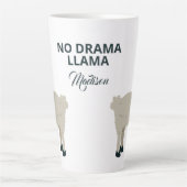 Aangepaste naam en tekst Cool Llama Latte mok (Voorkant)