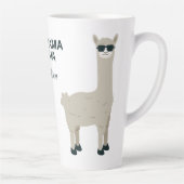 Aangepaste naam en tekst Cool Llama Latte mok (Rechts)