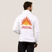 Aangepaste naam en tekst FIRE Hoodie (Achterkant volledig)