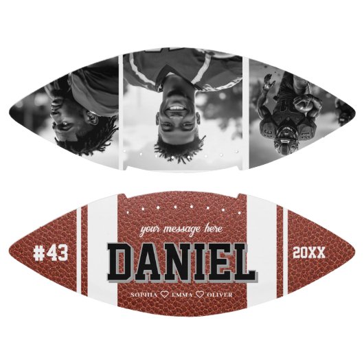 Aangepaste Naam en Tekst Fotoherinnering Cadeau American Football (Panelen)