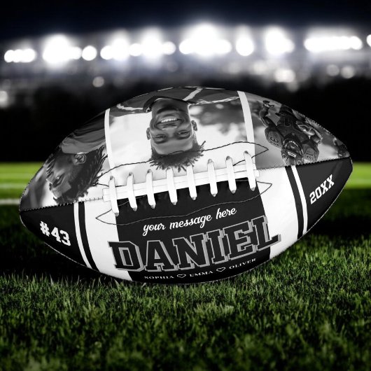 Aangepaste Naam en Tekst Fotoherinnering Cadeau American Football
