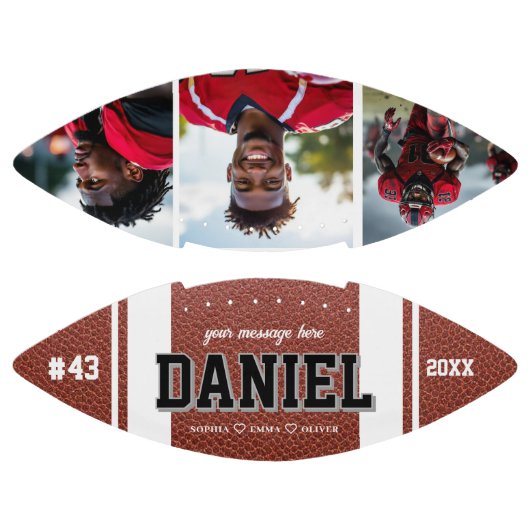 Aangepaste Naam en Tekst Fotoherinnering Cadeau American Football (Panelen)