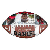 Aangepaste Naam en Tekst Fotoherinnering Cadeau American Football (Voorkant)