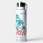 Aangepaste naam en tekst Hawaii Waterfles (Achterkant)