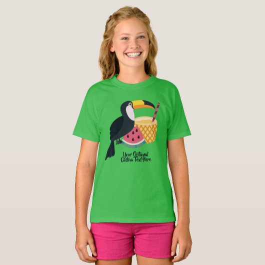 Aangepaste naam en tekst-illustratie t-shirt (Voorkant volledig)