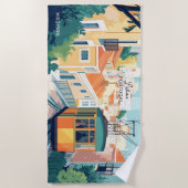 Aangepaste naam en tekst Lissabon Portugal Strandlaken (Voorkant)