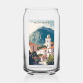 Aangepaste naam en tekst Montenegro Blikvorm Glas (Voorkant)