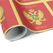 Aangepaste naam en tekst Montenegro Cadeaupapier (Rol Hoek)