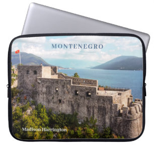 Aangepaste naam en tekst Montenegro Laptop Sleeve