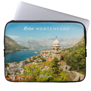 Aangepaste naam en tekst Montenegro Laptop Sleeve