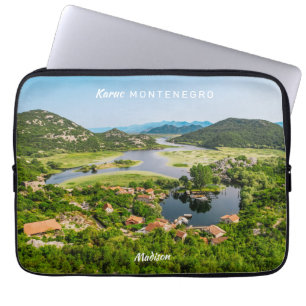 Aangepaste naam en tekst Montenegro Laptop Sleeve