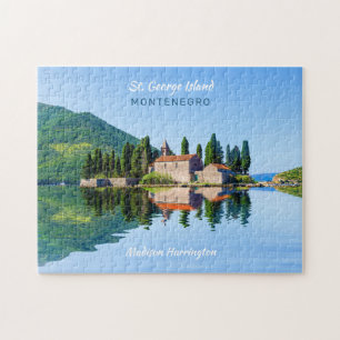 Aangepaste naam en tekst Montenegro Legpuzzel