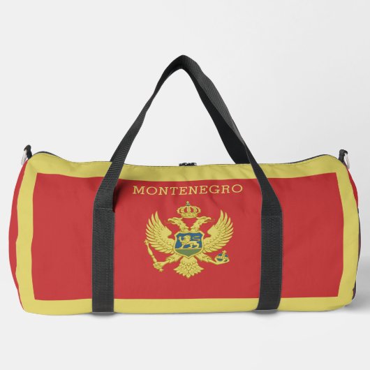 Aangepaste naam en tekst Montenegro Plunjezak (Voorkant)