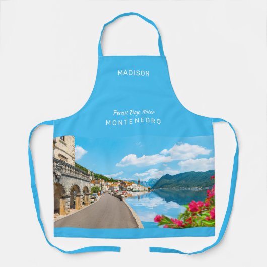 Aangepaste naam en tekst Montenegro Schort (Voorkant)