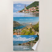 Aangepaste naam en tekst Montenegro Strandlaken (Voorkant)
