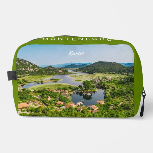 Aangepaste naam en tekst Montenegro Toilettasje (Voorkant)